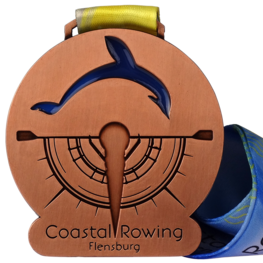 Buntglas-Effekt Medaille Coastal Rowing Flensburg