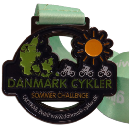 Virtual Run Medaille Danmark Cykler