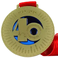 Medaille mit Buntglass Effekt
