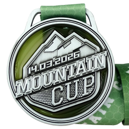 Buntglas-Effekt Medaille Mountain Cup