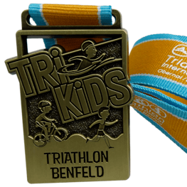 Kinder Lauf Medaille Triathlon Benfeld